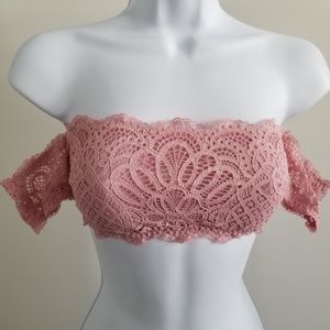 💟 2/$25 💟 // Off Shoulder Mauve Lace Bralette S